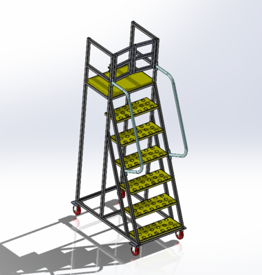 工程機械與移動梯子的數(shù)字化設(shè)計 基于Solidworks的3D數(shù)模工程實現(xiàn)